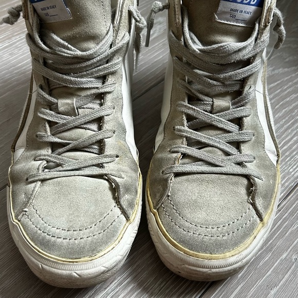 Golden Goose Gray High-Top Sneakers - Picture 1 of 8